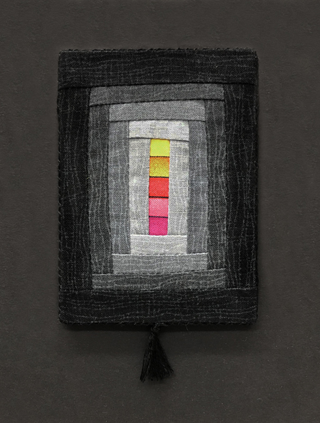 Dancing Alone, large picture of piece for April 25, 2020, in Corona Diary, a visual Pandemic journal by Robin Atkins, bead artist