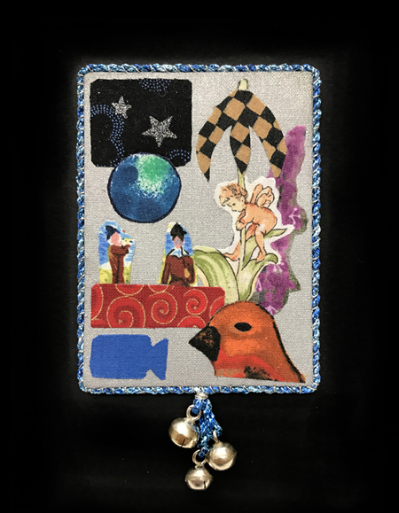Corona Silver Linings, large picture of piece for May 16, 2020, in Corona Diary, a visual Pandemic journal by Robin Atkins, bead artist