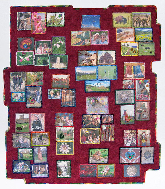 Travel Diary, beaded quilt by Robin Atkins, bead artist