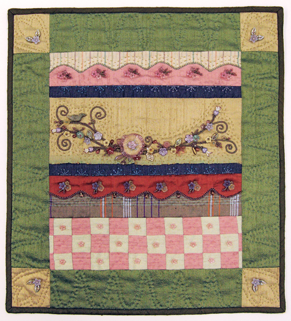 Beadlust, beaded quilt by Robin Atkins, bead artist