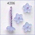flower beads, alexandrite;  Robin Atkins favorite for bead embroidery.