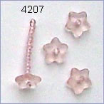flower beads, blush pink;  Robin Atkins favorite for bead embroidery.