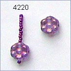 flower beads, jewel-tone violet;  Robin Atkins favorite for bead embroidery.