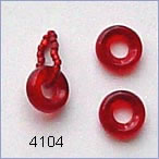 glass rings, 9 mm Czech, medium red;  Robin Atkins favorite for beadwork.