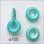glass rings, 9 mm Czech, aqua AB;  Robin Atkins favorite for beadwork.