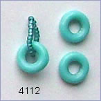glass rings, 9 mm Czech, opaque teal;  Robin Atkins favorite for beadwork.