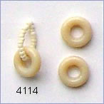 glass rings, 9 mm Czech, ivory;  Robin Atkins favorite for beadwork.