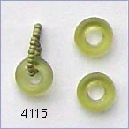 glass rings, 9 mm Czech, matte olivine;  Robin Atkins favorite for beadwork.