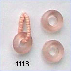 glass rings, 9 mm Czech, transparent blush pink;  Robin Atkins favorite for beadwork.