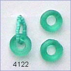 glass rings, teal green;  Robin Atkins favorite for beadwork.