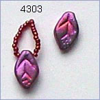 leaf beads, metallic rose;  Robin Atkins favorite for bead embroidery.
