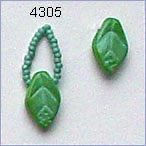 leaf beads, jade green;  Robin Atkins favorite for bead embroidery.