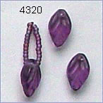 leaf beads, purple;  Robin Atkins favorite for bead embroidery.