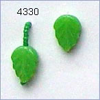 leaf beads, green opal;  Robin Atkins favorite for bead embroidery.