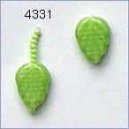 leaf beads, lime green;  Robin Atkins favorite for bead embroidery.