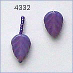 leaf beads, purple opal;  Robin Atkins favorite for bead embroidery.