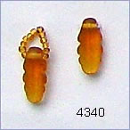 leaf beads, dark amber;  Robin Atkins favorite for bead embroidery.