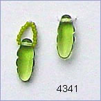 leaf beads, olivine;  Robin Atkins favorite for bead embroidery.