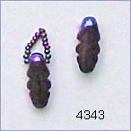 leaf beads, metallic purple;  Robin Atkins favorite for bead embroidery.