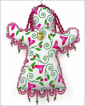 Love Angel, spirit doll by Robin Atkins, bead artist