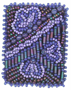 Harmony, miniature beaded embroidery by Robin Atkins, bead artist